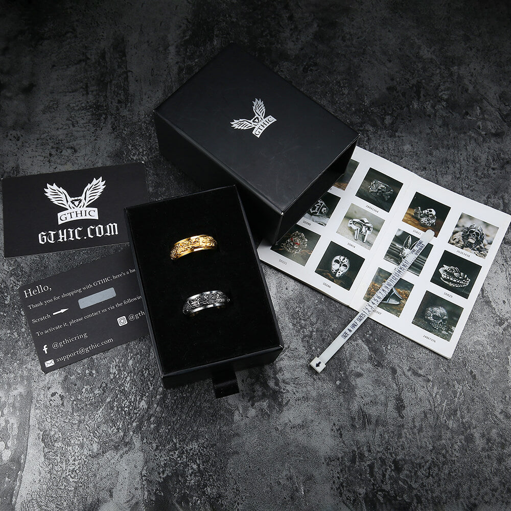 Chinese Dragon Stainless Steel Spinner Ring