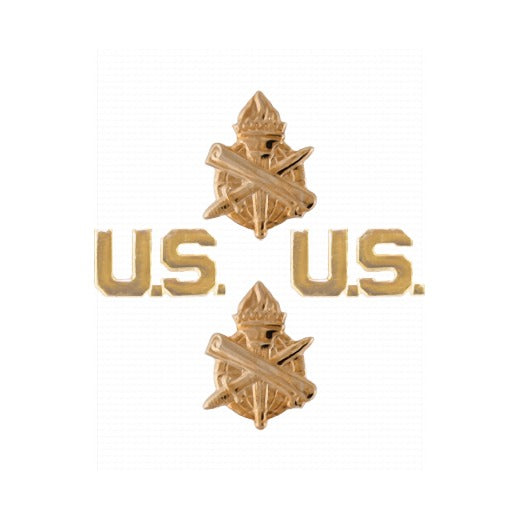 Civil Affairs Officer Branch Insignia Set with U.S. Letters