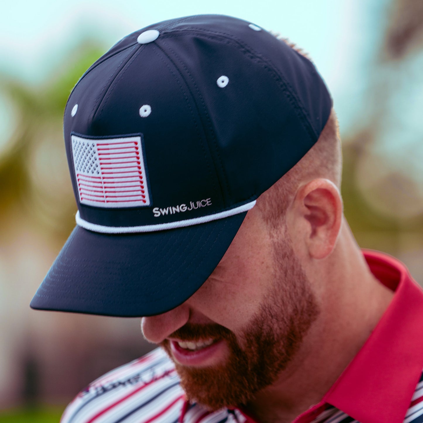 Golf Flag Unisex Active Rope Hat Navy O/S