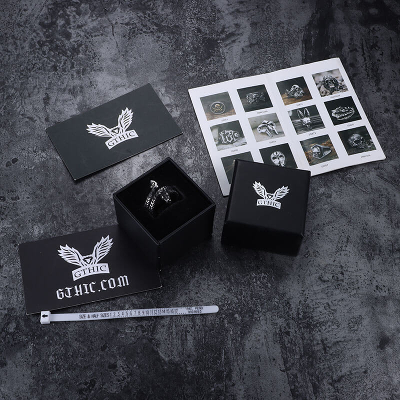 Coiled Dragon Stainless Steel Animal Ring