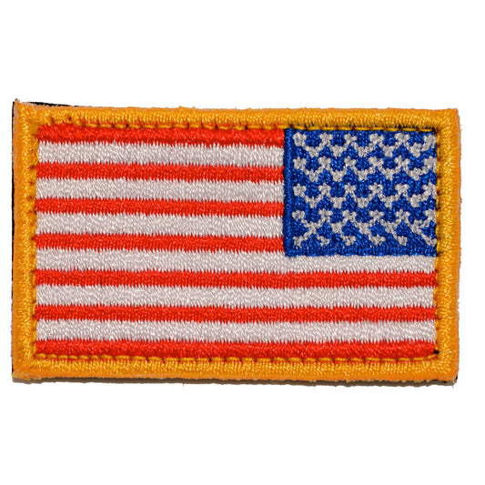 Reverse Mini USA Flag Patches - 1.5" x 2" - Reverse