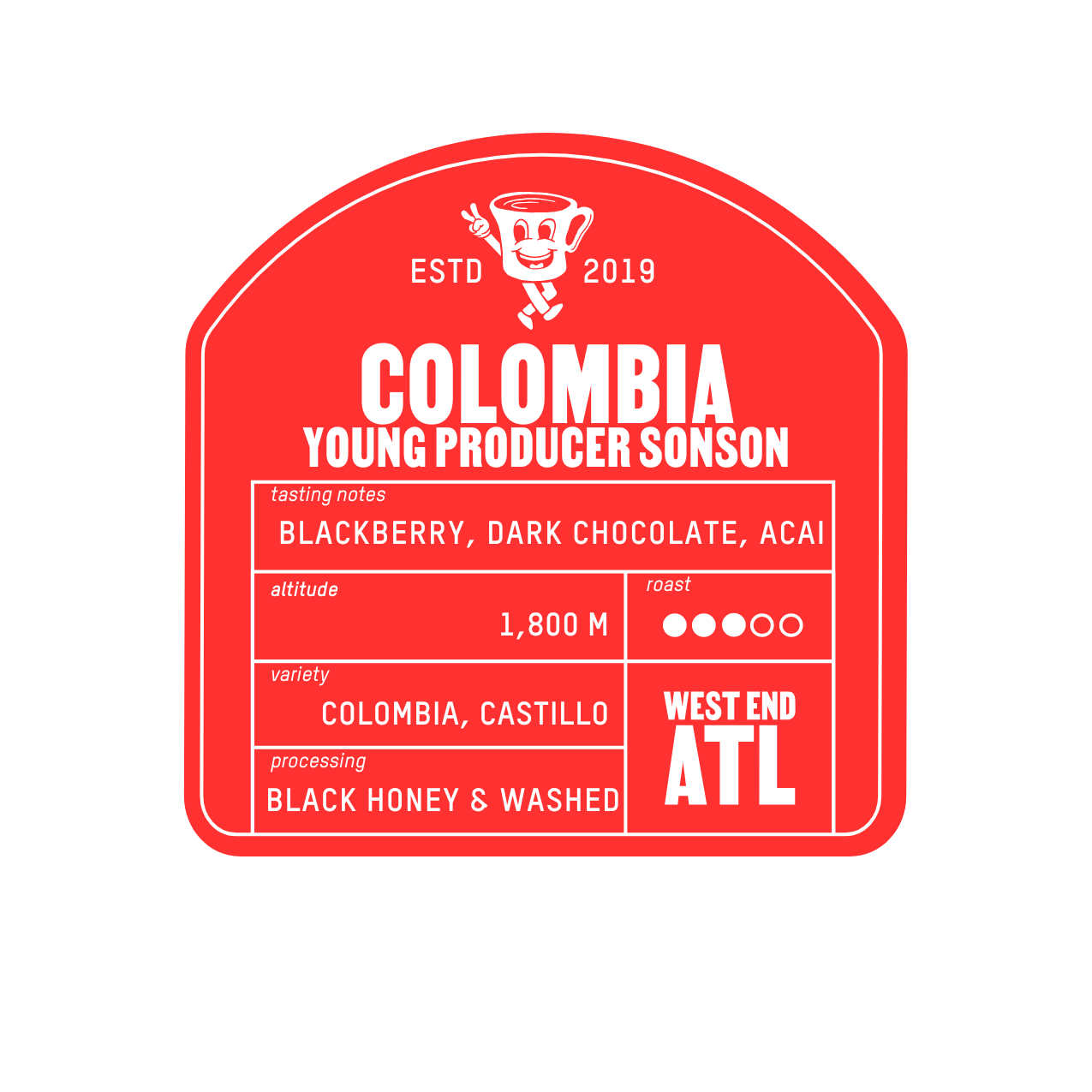 COLOMBIA, SONSON BLACK HONEY