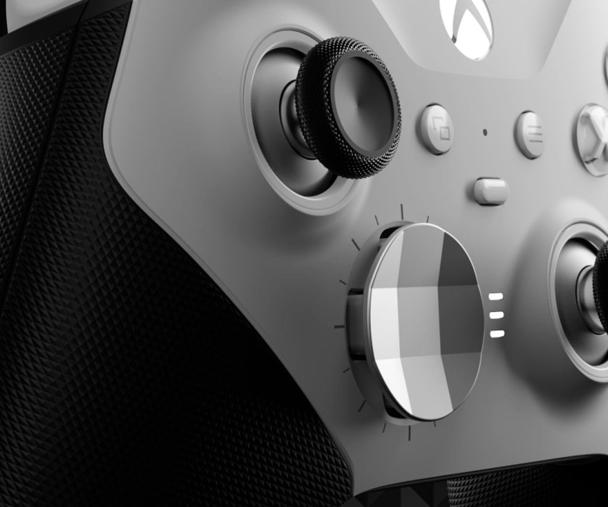 MODDEDZONE WHITE CORE XBOX ELITE SERIES 2 CUSTOM MODDED CONTROLLER