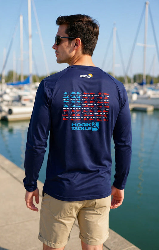 Men's American Fish L/S UV Fishing Shirt