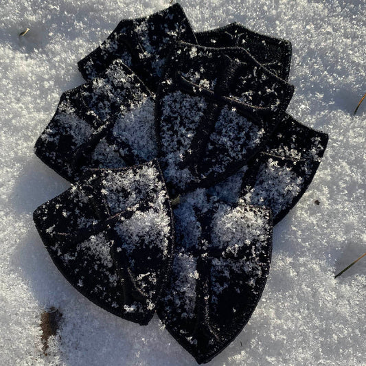 3" x 2" All-Black Crusader Shield