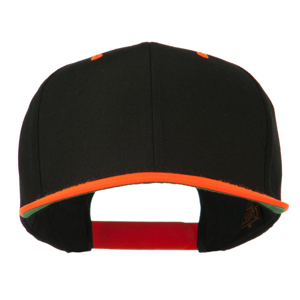 Classic Snapback Wool Blend 2 Tone Cap