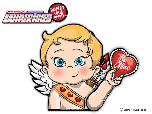 Cupid Waving Valentine WiperTags