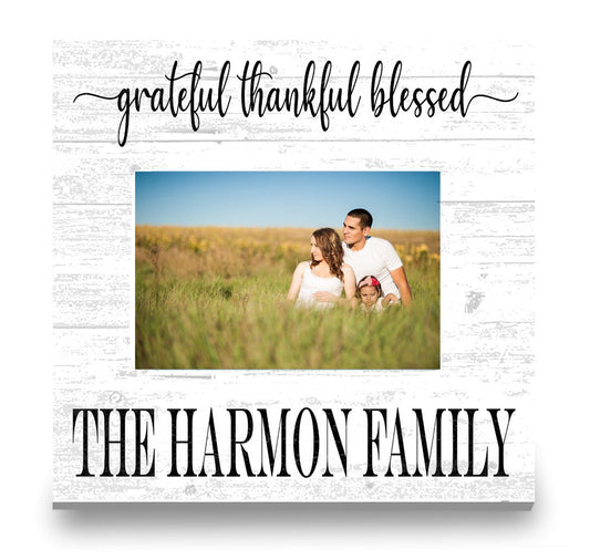Custom Blessed Family Photo Frame with Printed Picture