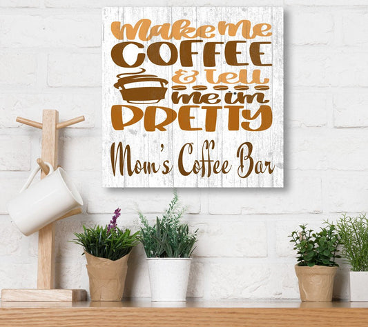 Custom Coffee Lover Gift Sign - Farmhouse Style Décor
