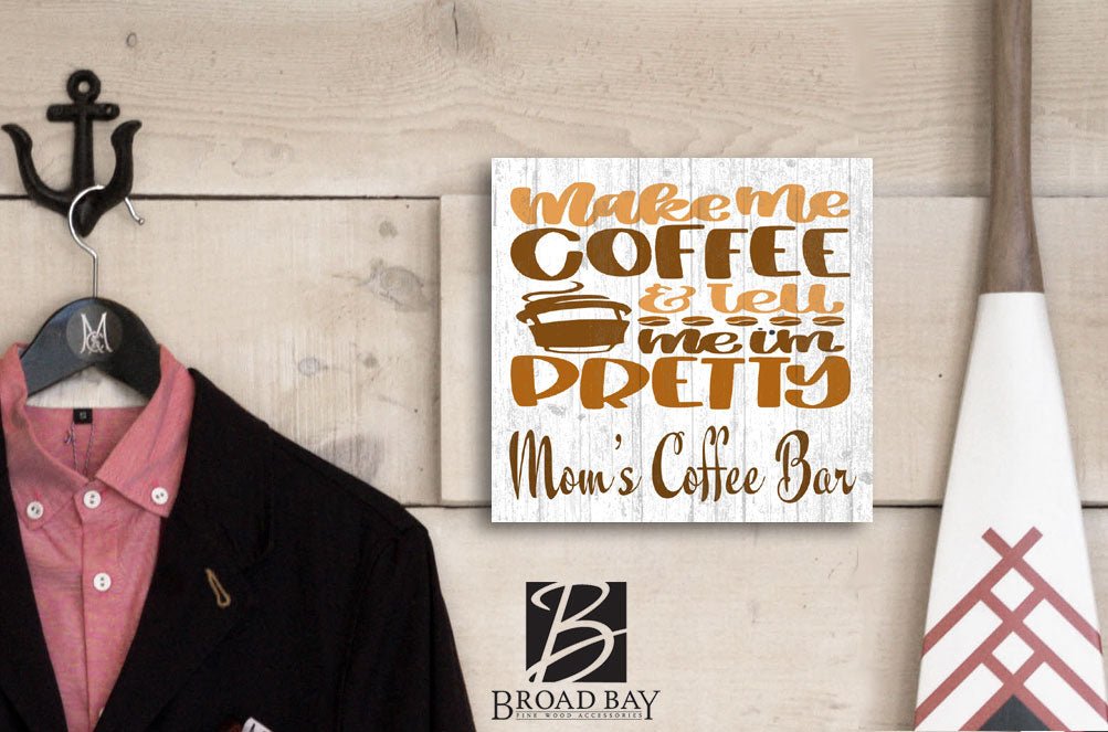 Custom Coffee Lover Gift Sign - Farmhouse Style Décor