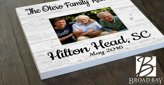 CUSTOM Picture Frame with Printed Picture on Solid Wood Personalized