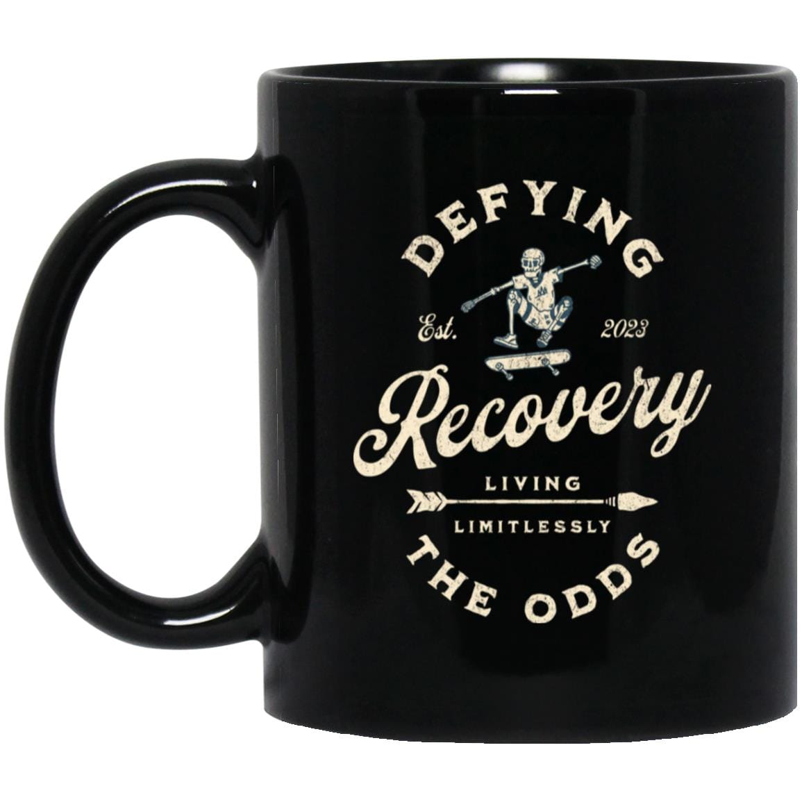 Custom Recovery Coffee Mug | Inspiring Sobriety | Recovery - Defying The Odds