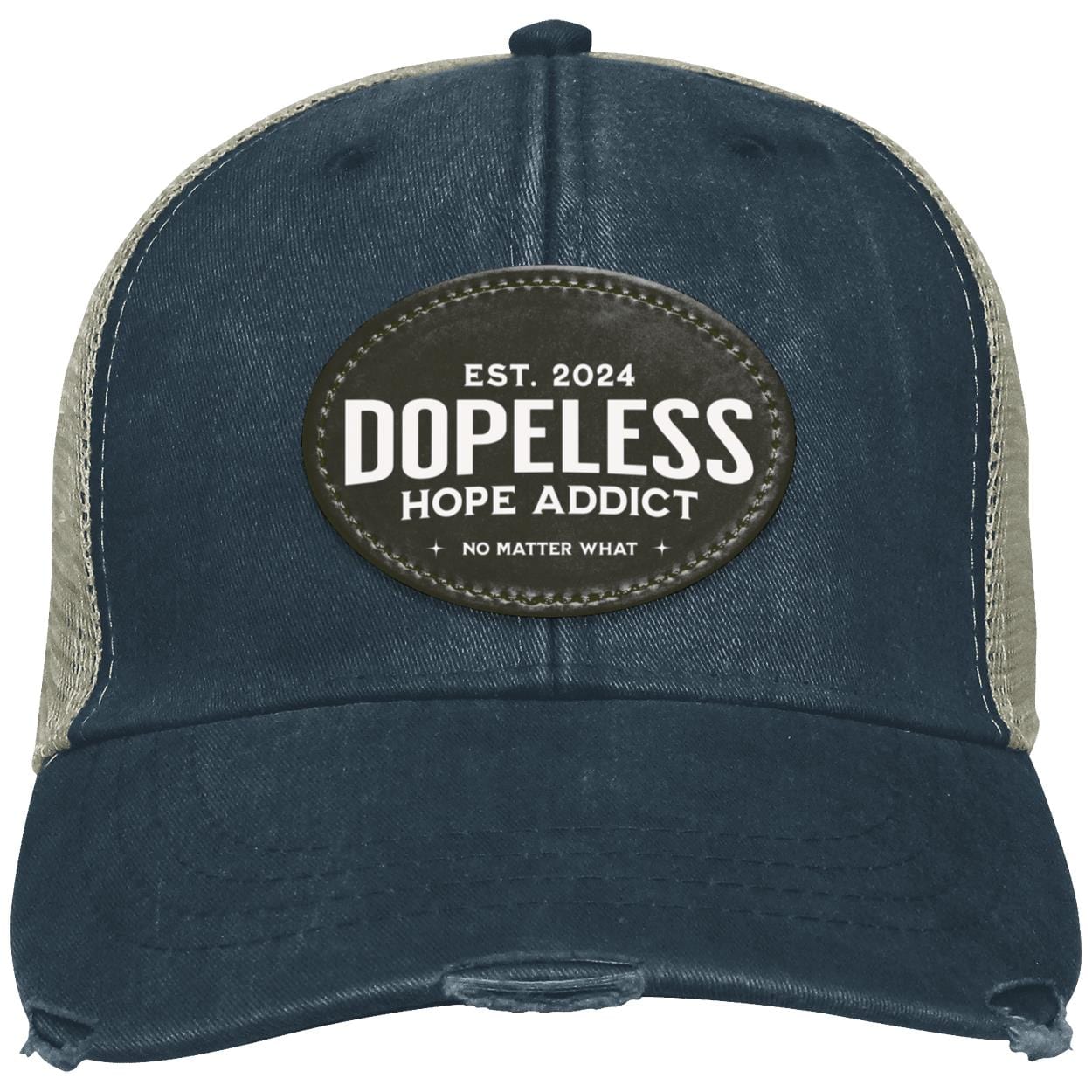 Custom Recovery Distressed Ollie Cap | Inspiring Sobriety | Dopeless Hope Addict