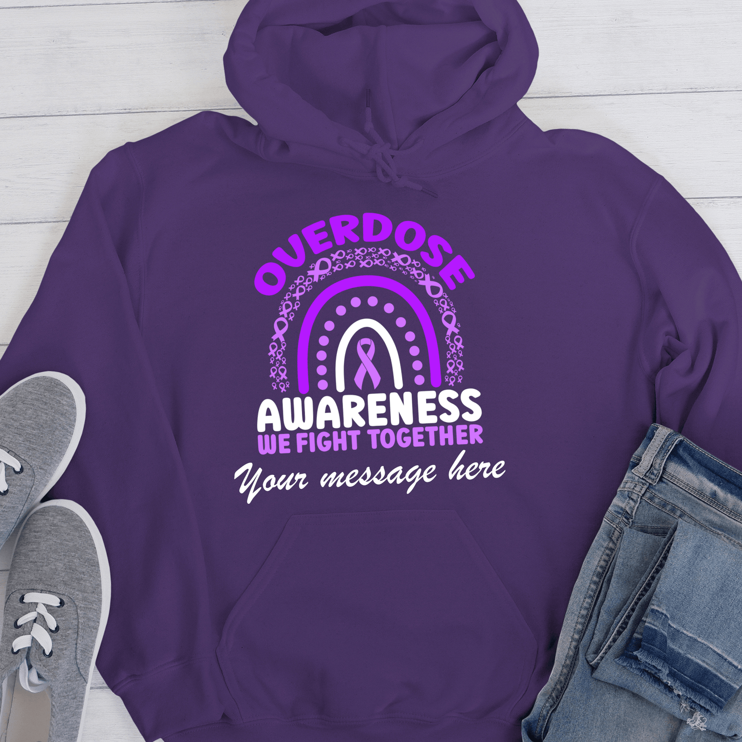 Custom Recovery Hoodie | Inspiring Sobriety | We Fight Together - Overdose Awareness