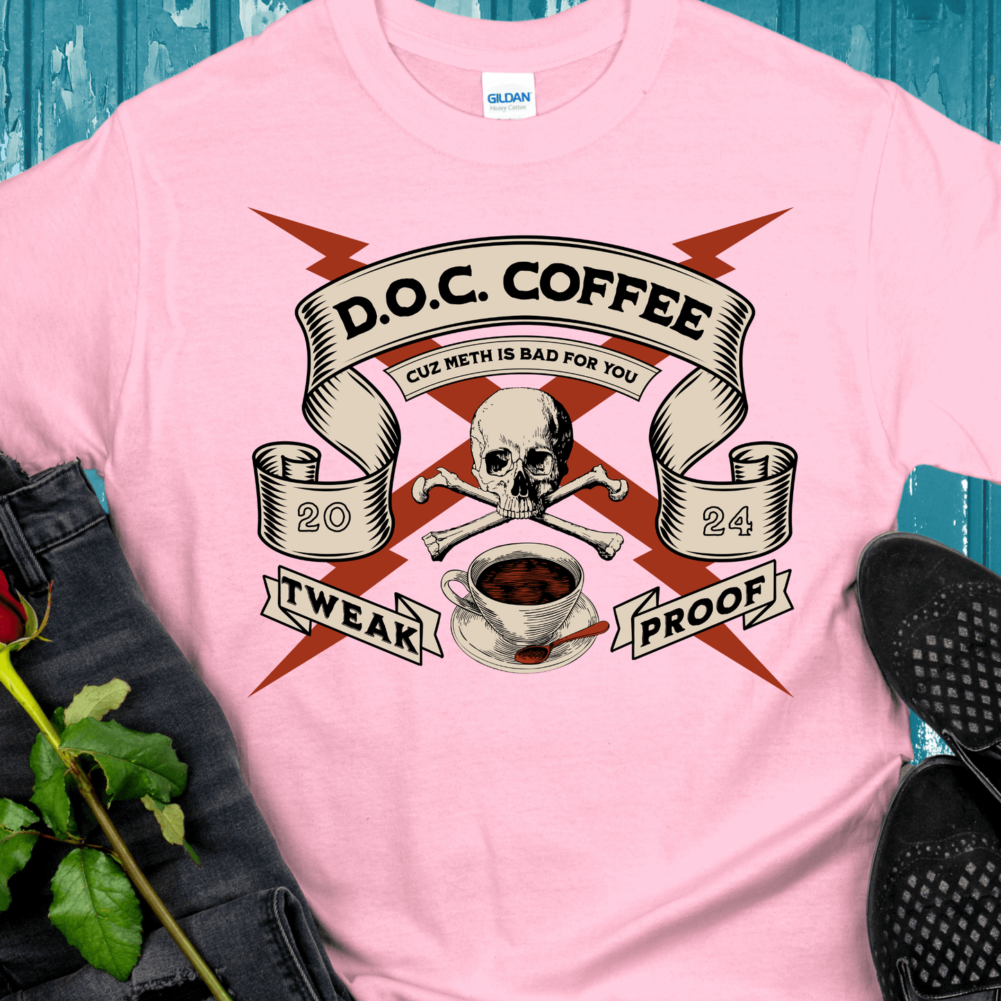 Custom Recovery T-Shirt | Inspiring Sobriety | DOC Coffee