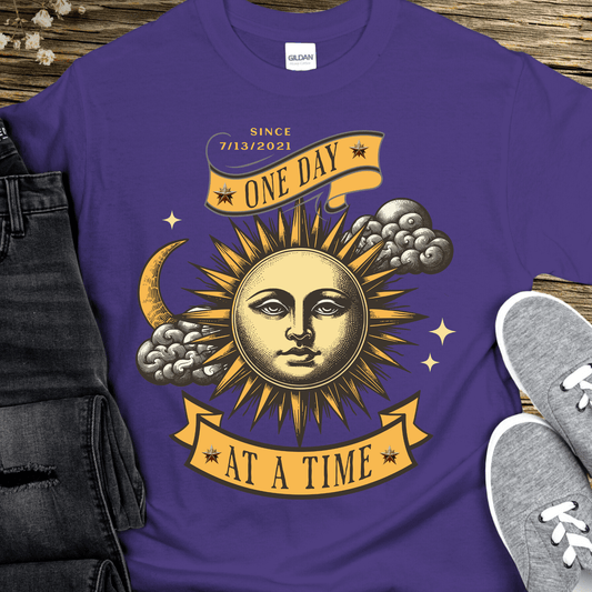Custom Recovery T-Shirt | Inspiring Sobriety | One Day at a Time