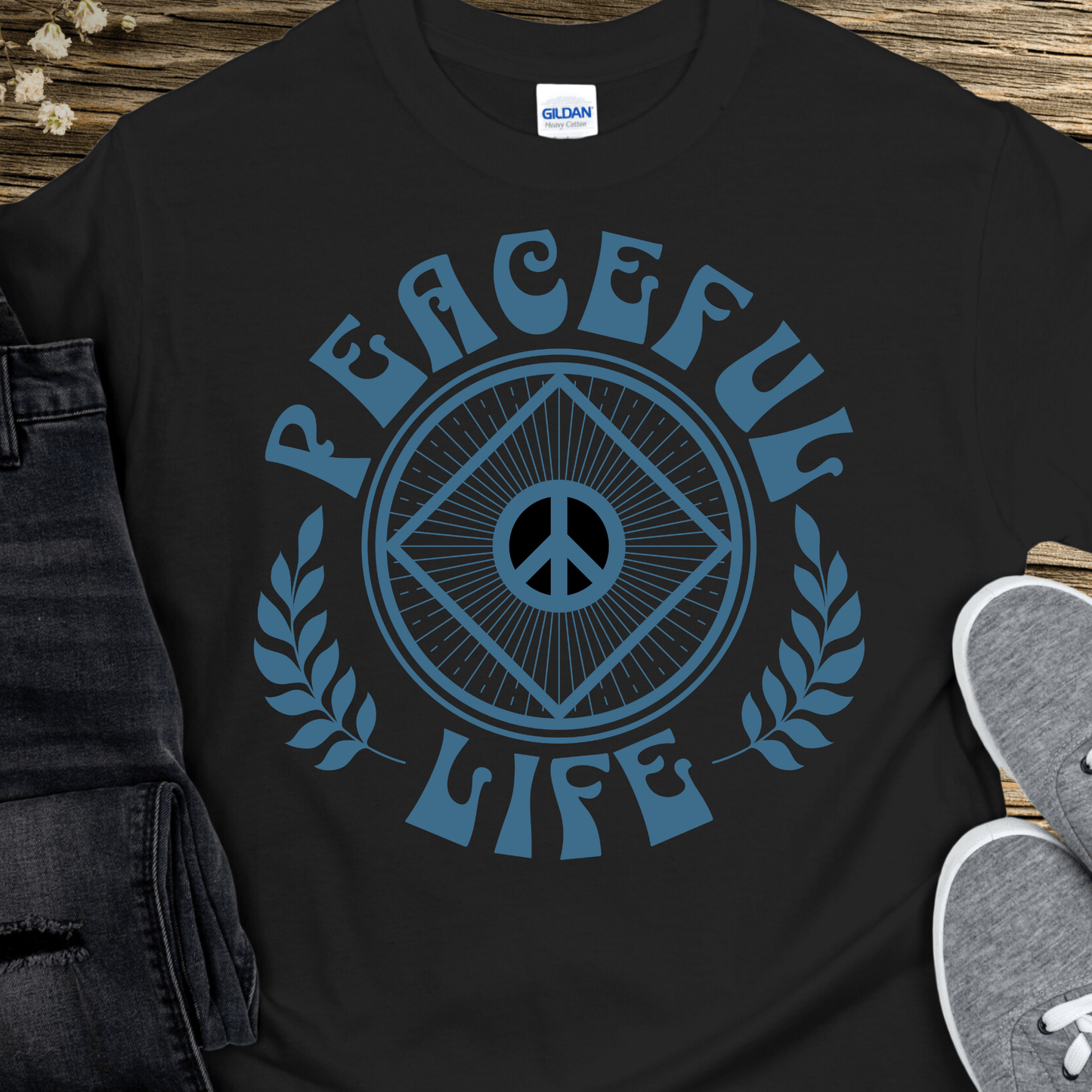 Custom Recovery T-Shirt | Inspiring Sobriety | Peaceful Life