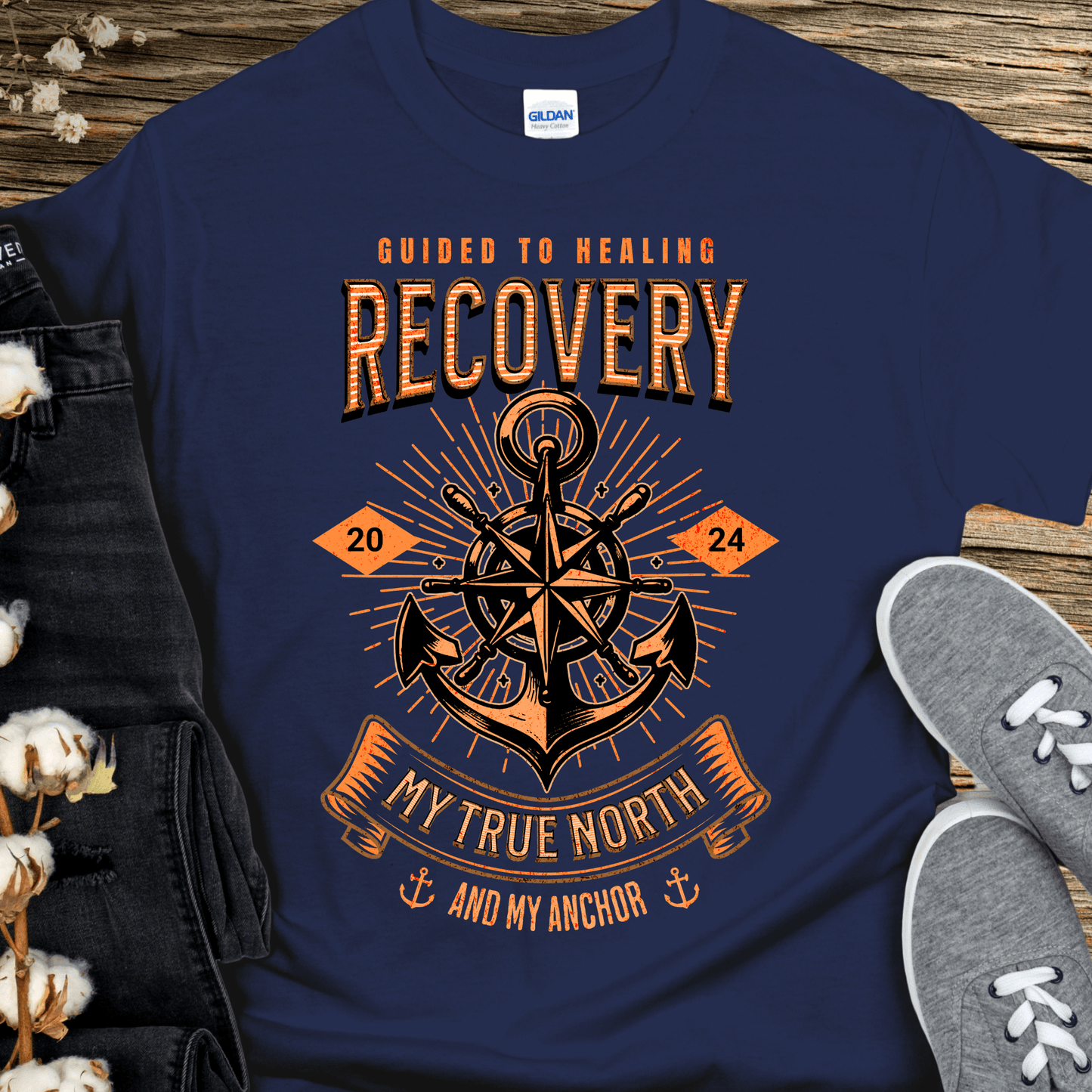 Custom Recovery T-Shirt | Inspiring Sobriety | Recovery - My True North