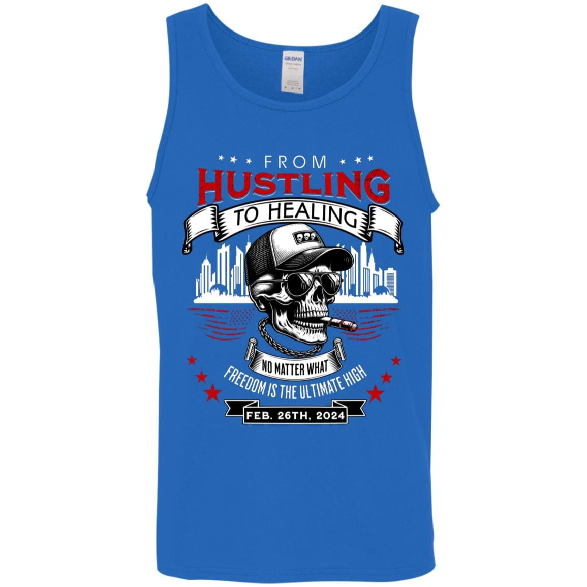 Custom Recovery Unisex Tank | Inspiring Sobriety | From Hustlin' To Healing