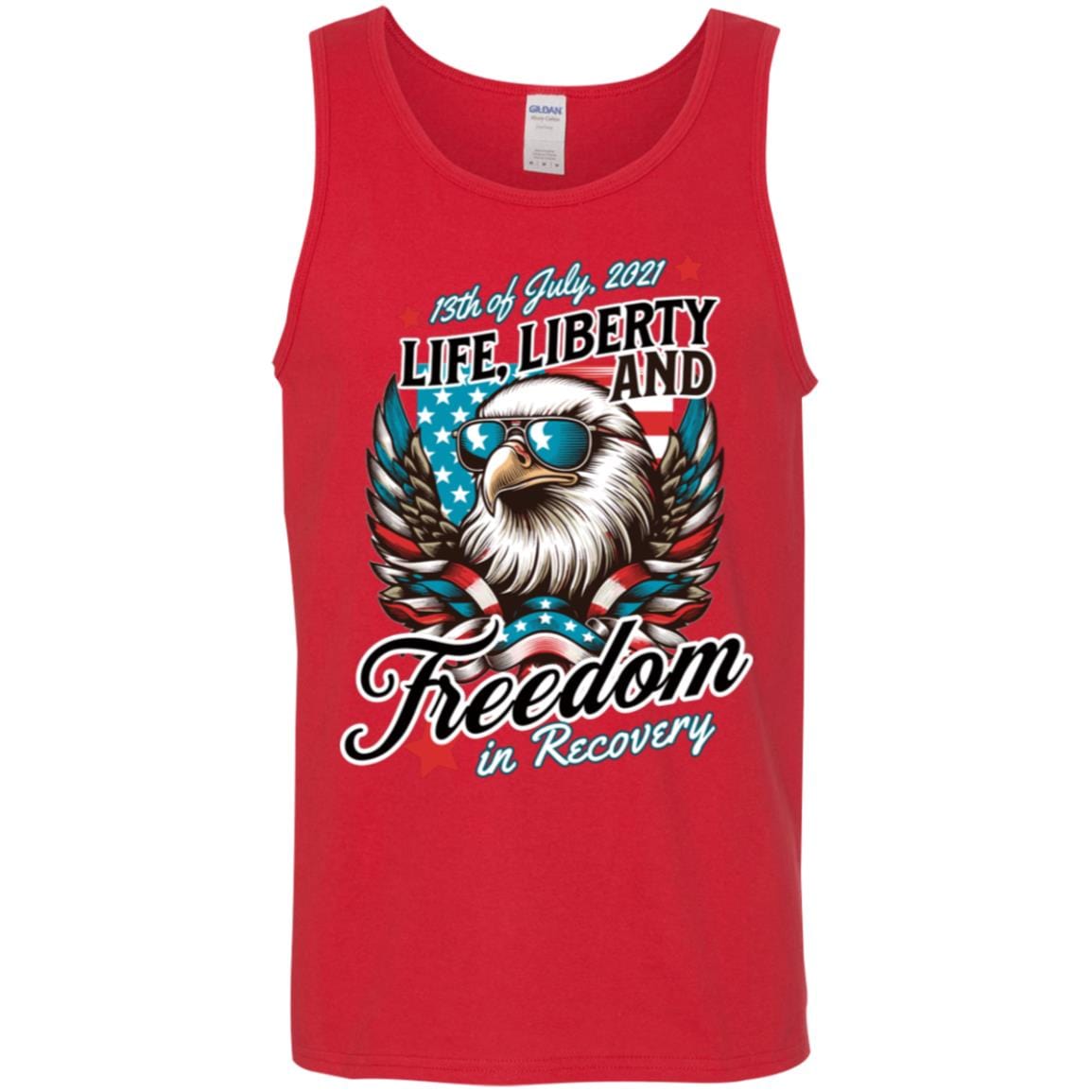 Custom Recovery Unisex Tank | Inspiring Sobriety | Life, Liberty & Freedom