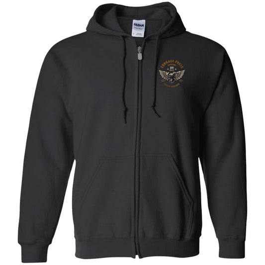 Custom Recovery Zip Hoodie | Inspiring Sobriety | Courage Fuels Recovery