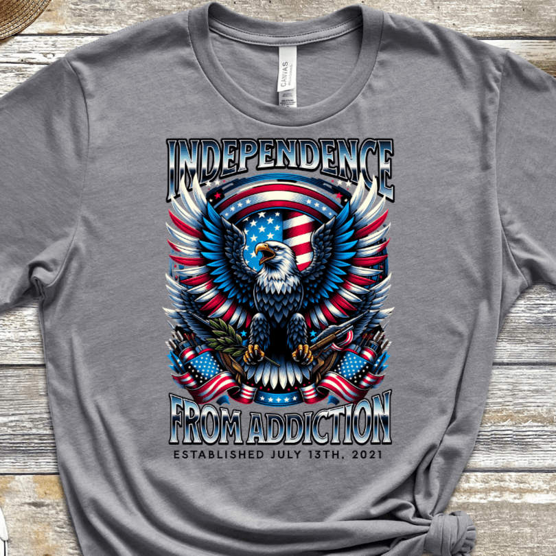 Custom Vintage Recovery T-Shirt | Inspiring Sobriety | Independence From Addiction