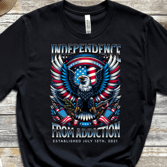 Custom Vintage Recovery T-Shirt | Inspiring Sobriety | Independence From Addiction