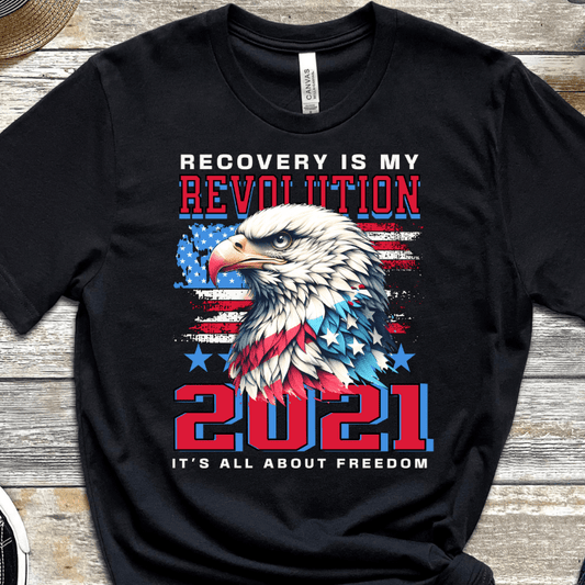 Custom Vintage Recovery T-Shirt | Inspiring Sobriety | Recovery is My Revolution