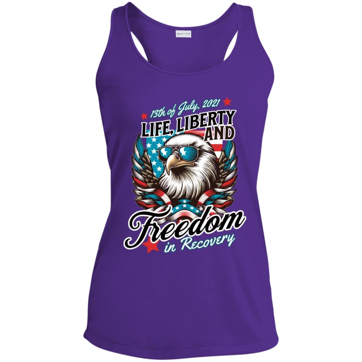 Custom Womens Recovery Tank | Inspiring Sobriety | Life, Liberty & Freedom