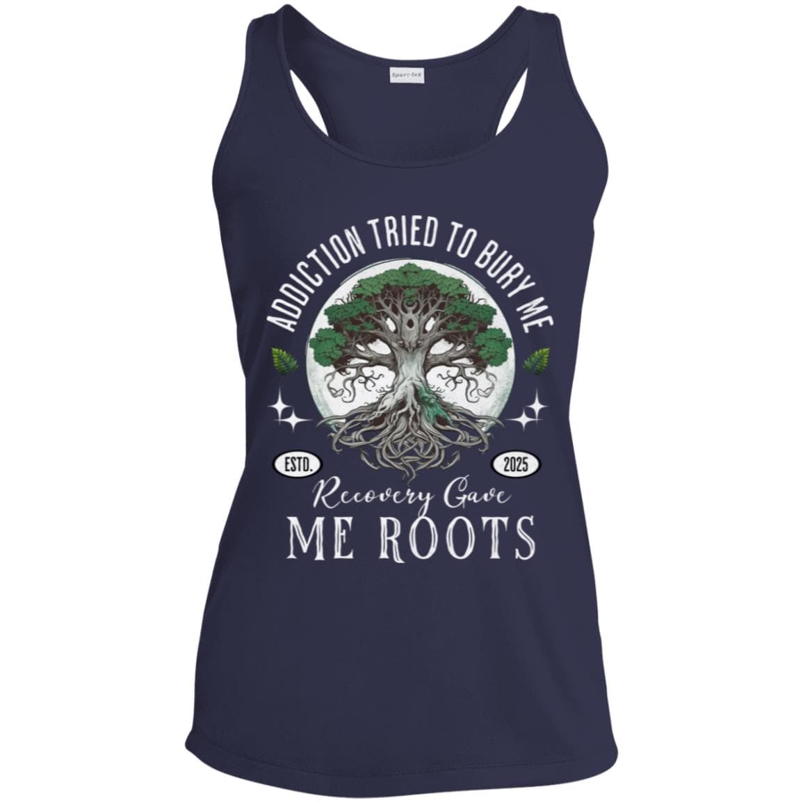 Custom Womens Recovery Tank | Inspiring Sobriety | Recovery Gave Me Roots