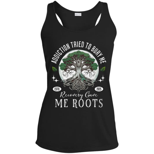 Custom Womens Recovery Tank | Inspiring Sobriety | Recovery Gave Me Roots
