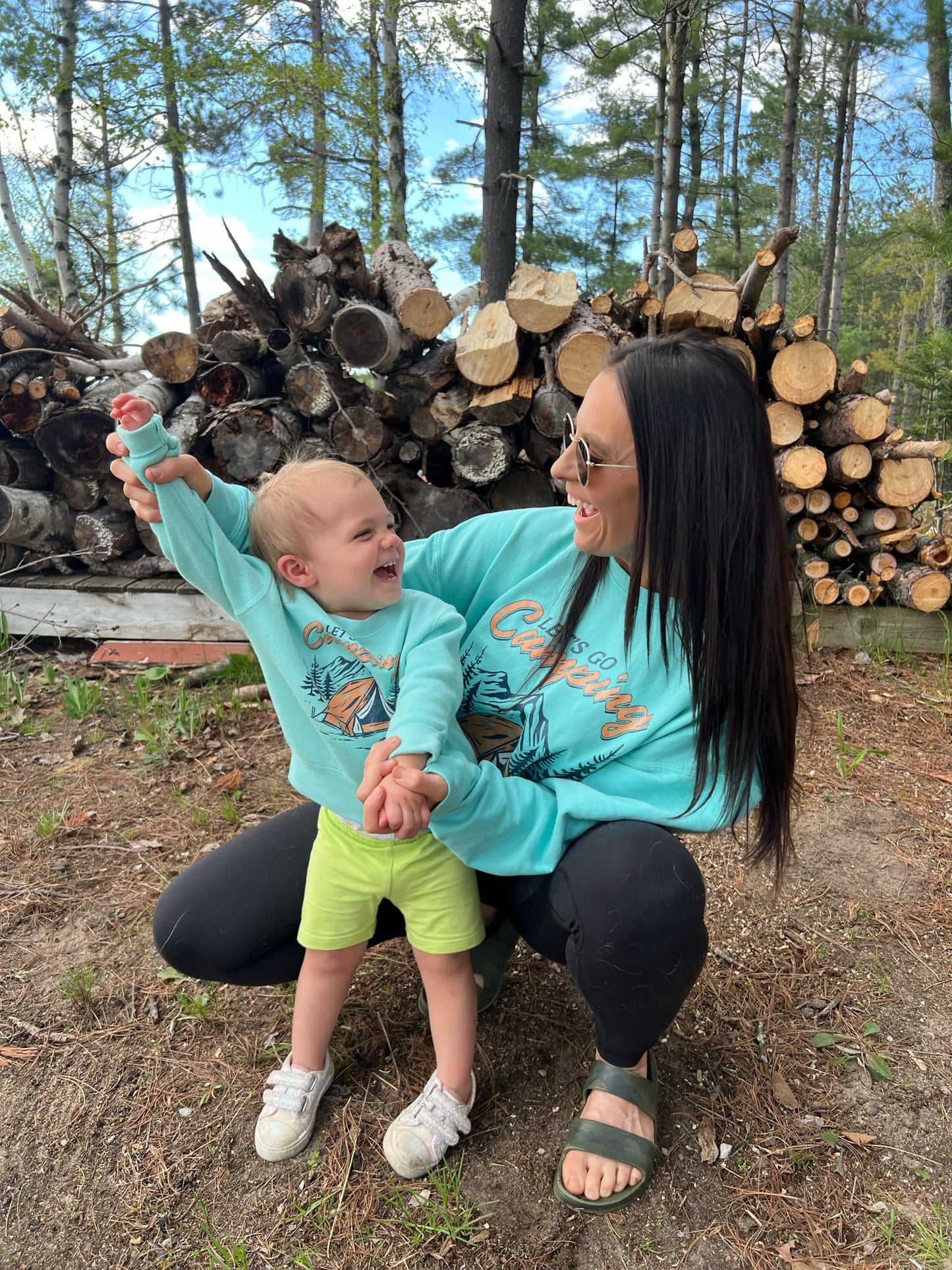 Let's Go Camping Crewneck Sweatshirt