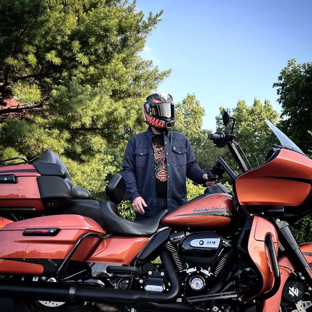 Protective Canvas Jacket for Men - Navy Blue Solid with Pads