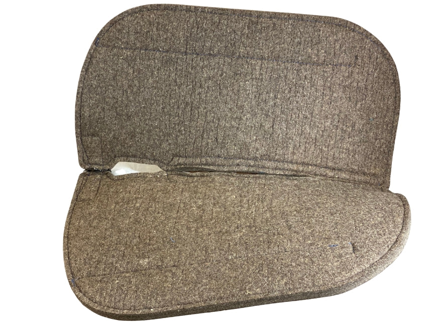 Chocolate Grey 100% Compressed Wool Blue Stitching