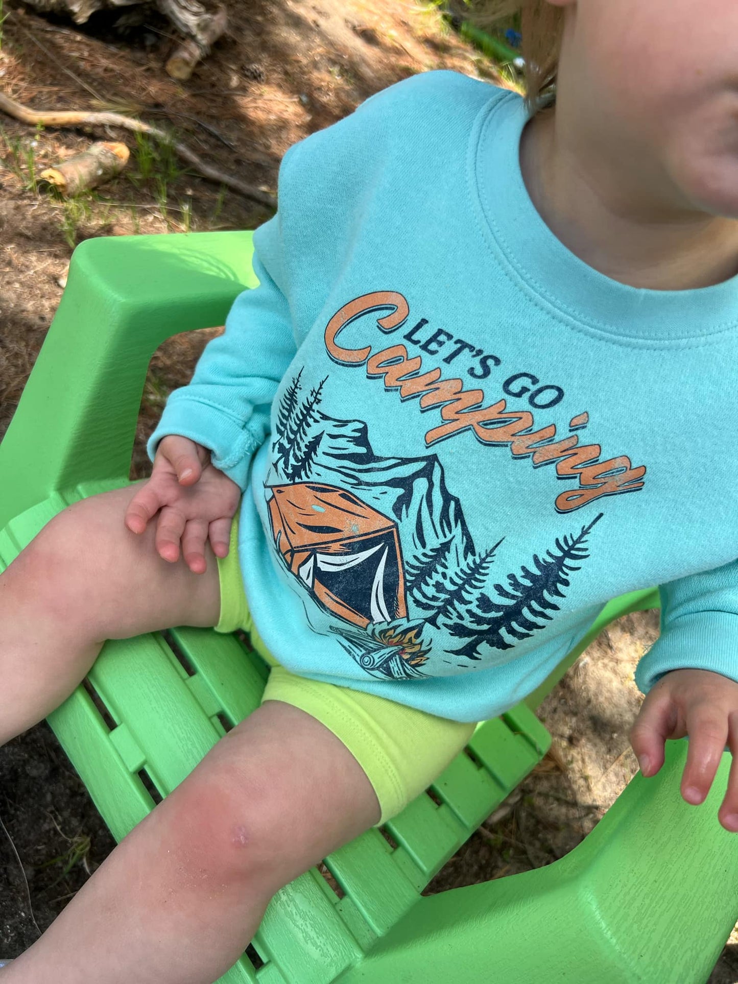 Let's Go Camping Toddler Crewneck Sweatshirt