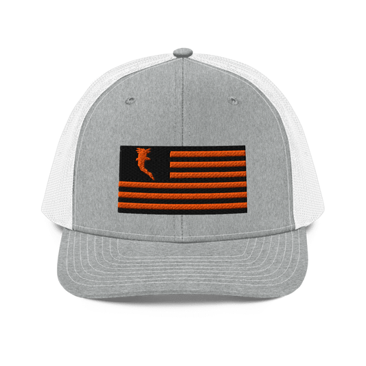 Flag Embroidered Neon Orange (Snapback)
