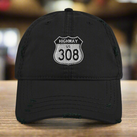 Highway 308 Distressed Dad Hat