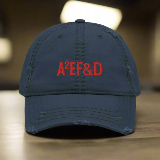 Against All Enemies Distressed Dad Hat (Block)
