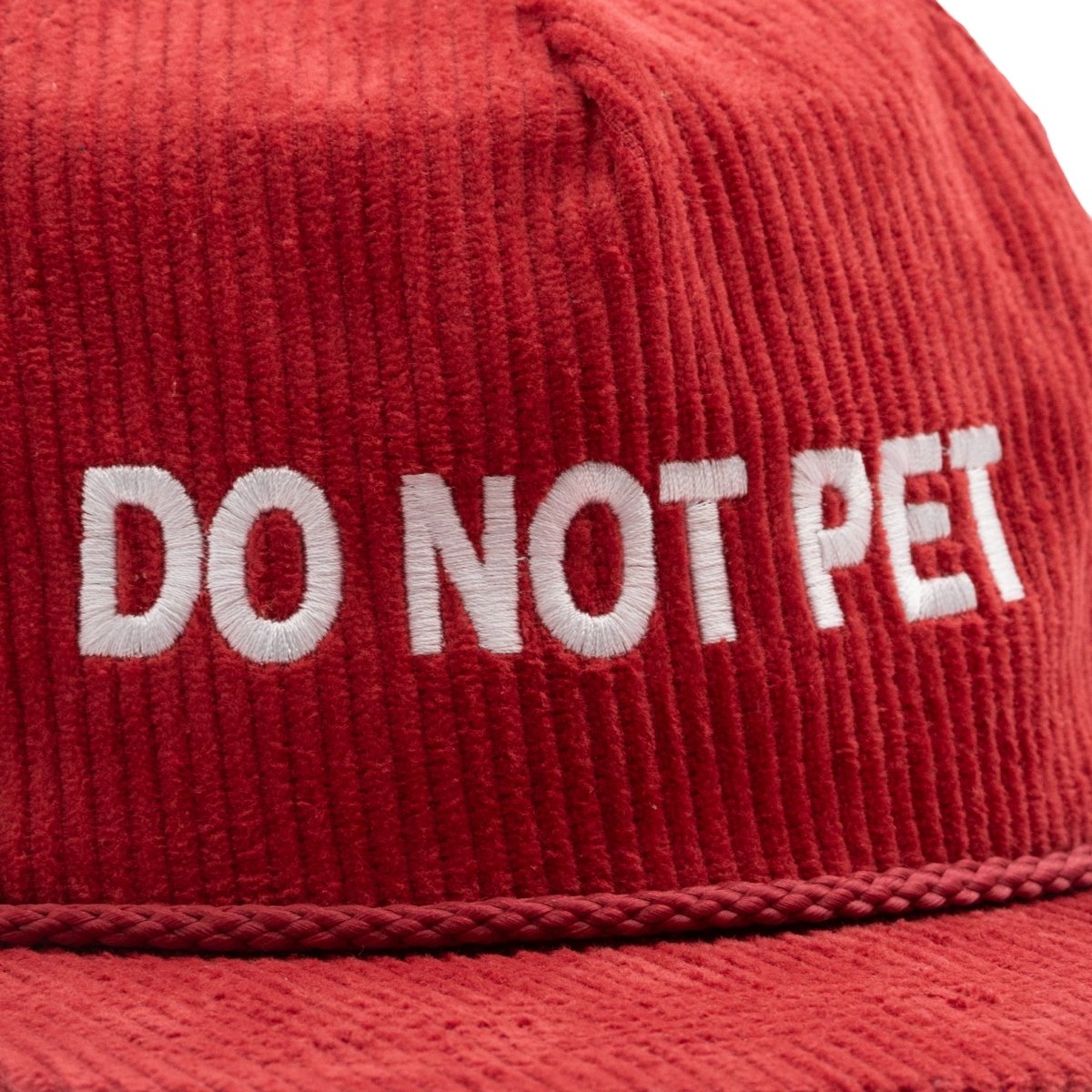 DO NOT PET - Brick Red Corduroy