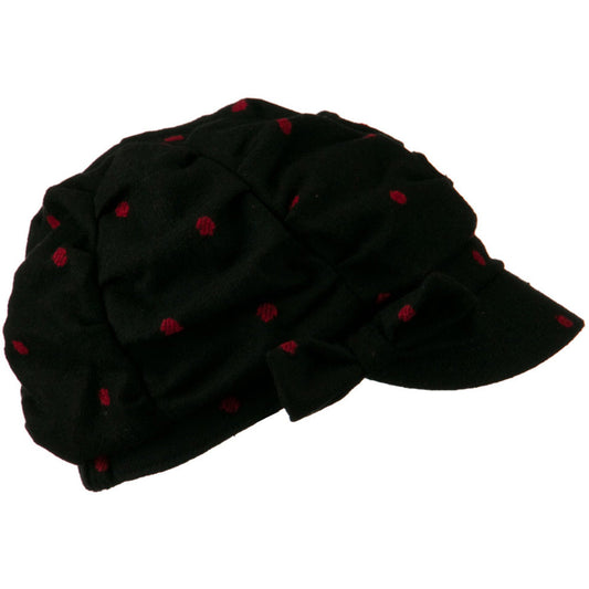 Dagny Polka Dot Newsboy Hat