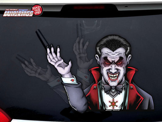 Dracula Vampire Waving WiperTag with Decal