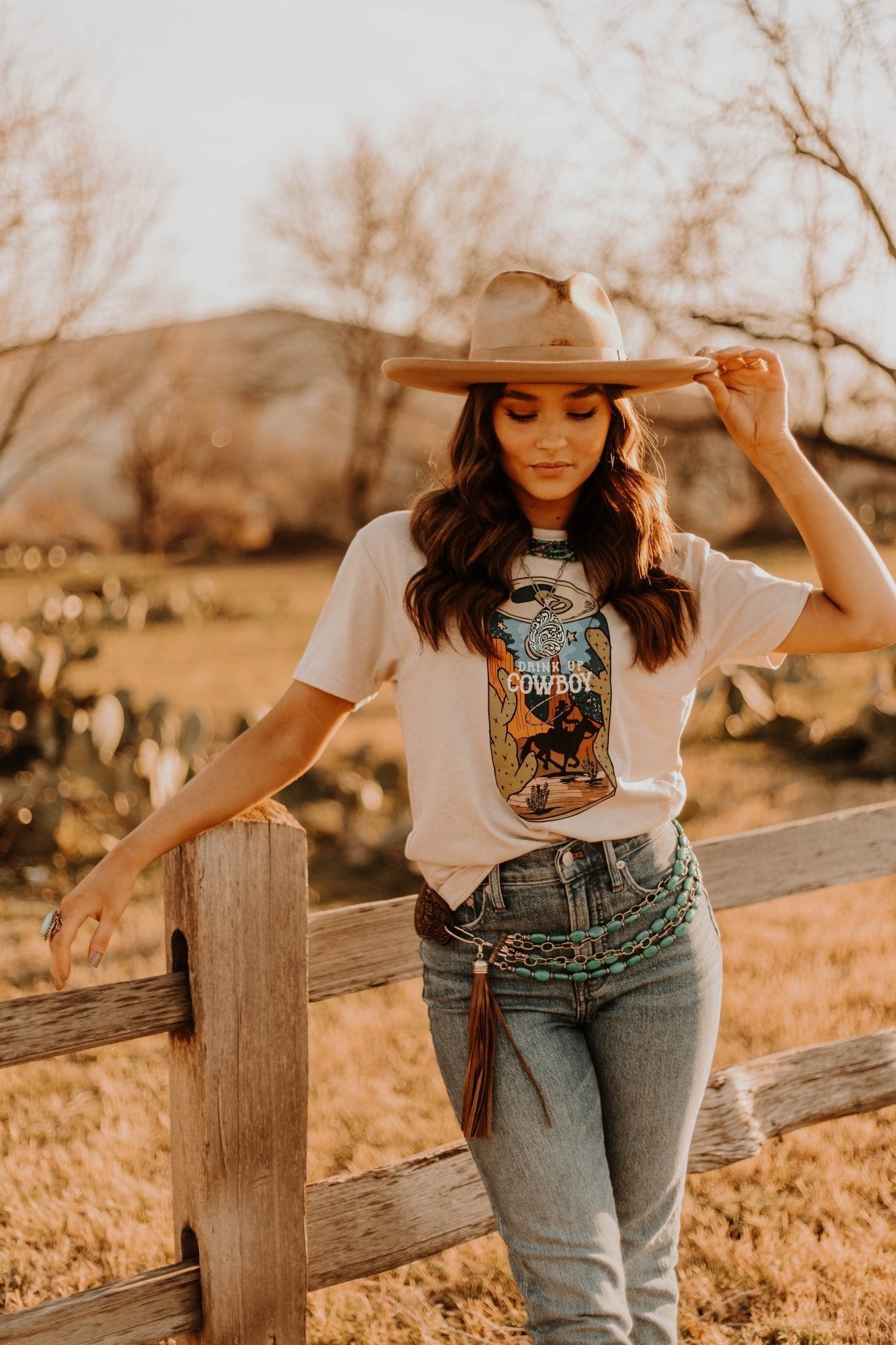 Drink Up, Cowboy Graphic Tee