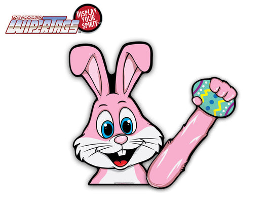 Easter Bunny Waving Egg (7 St) WiperTag with Decal