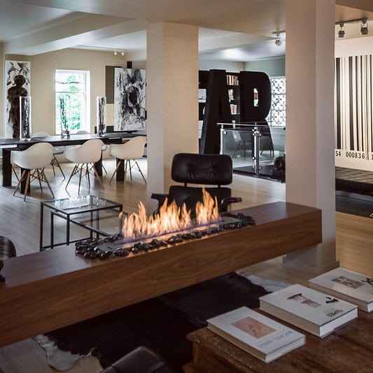 Eco-Feu 39-Inch Drop-in Indoor/Outdoor Ethanol Fireplace Burner (AC-00117-SS)