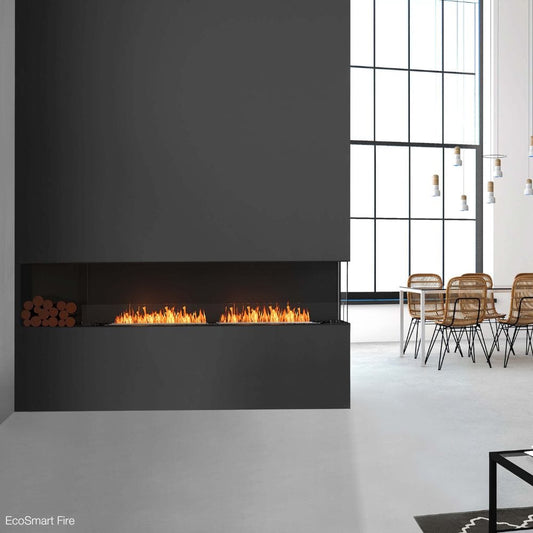 EcoSmart Fire Flex Ethanol Firebox with One Open Side and Decorative Box
