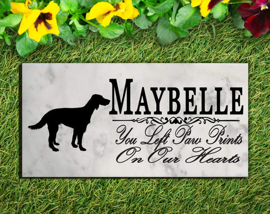 English Setter Memorial Stone Personalized Garden Rock Grave Marker