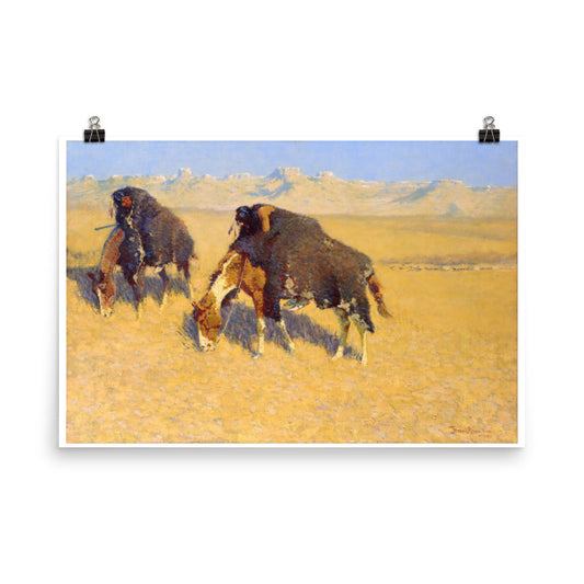 Indians Simulating Buffalo Frederic Remington Print