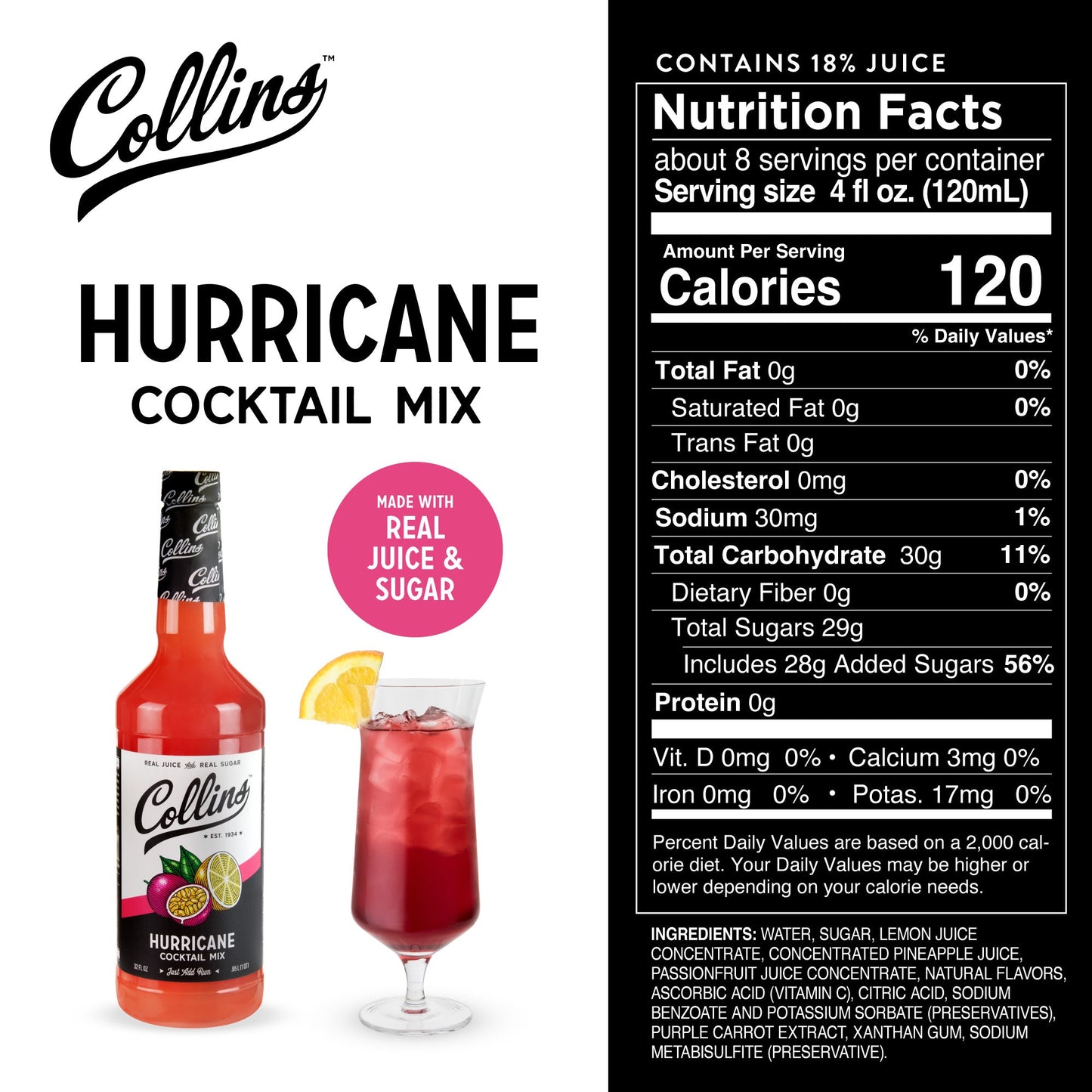 Hurricane Cocktail Mix 32 oz