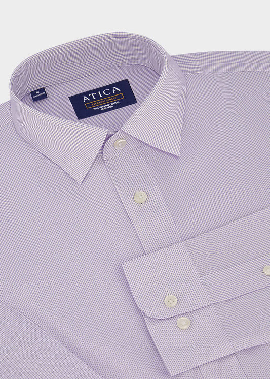EVERYDAY Lavender Micro Grid Shirt