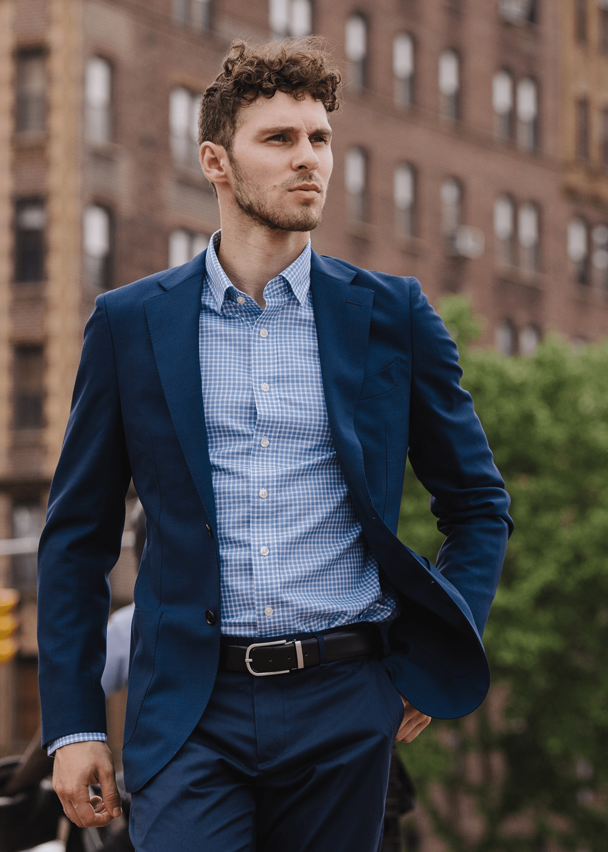 EVERYDAY Light Blue Gingham Shirt